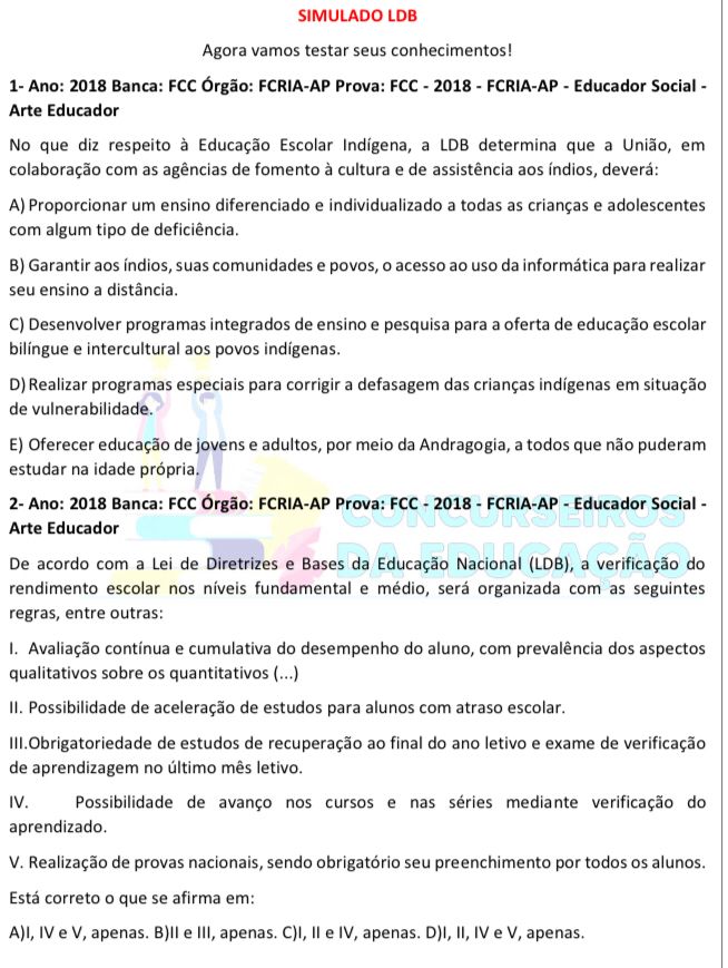 Apostila De Legislação Educacional Para Concursos